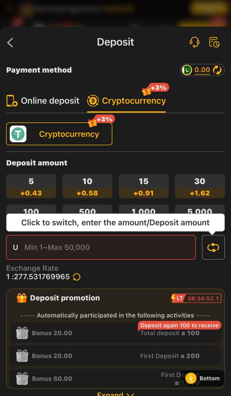 x666 crypto deposit
